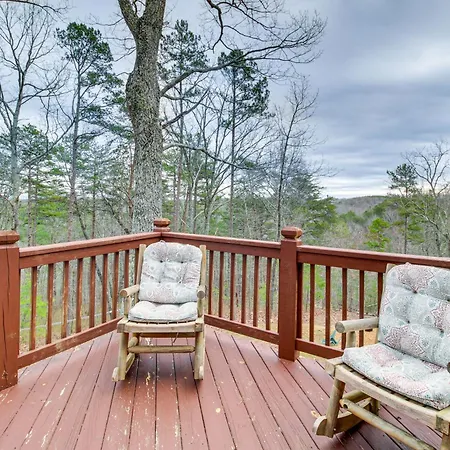 North Georgia Log Home With Long Range Views